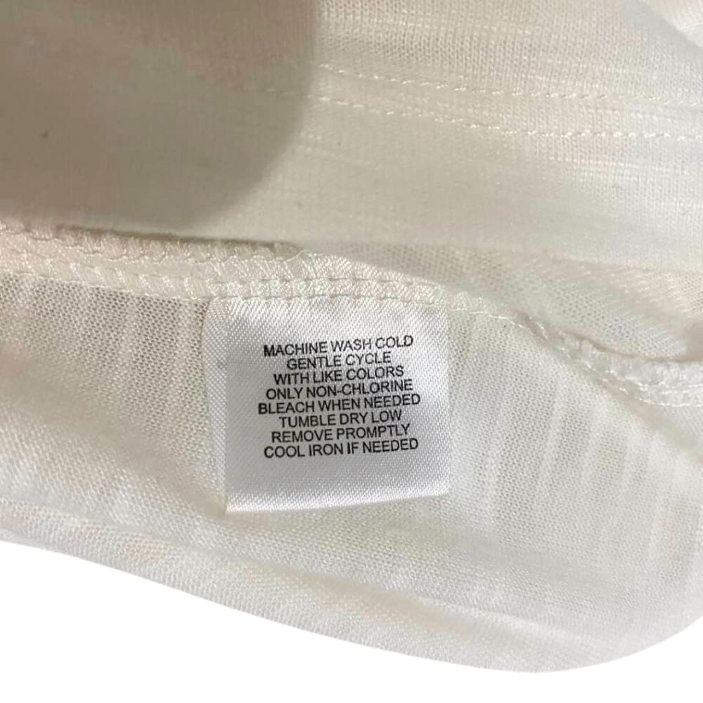 French Laundry White Ruffle V-Neck Sleeveless Top – Lightweight & Chic - Picture 8 of 10